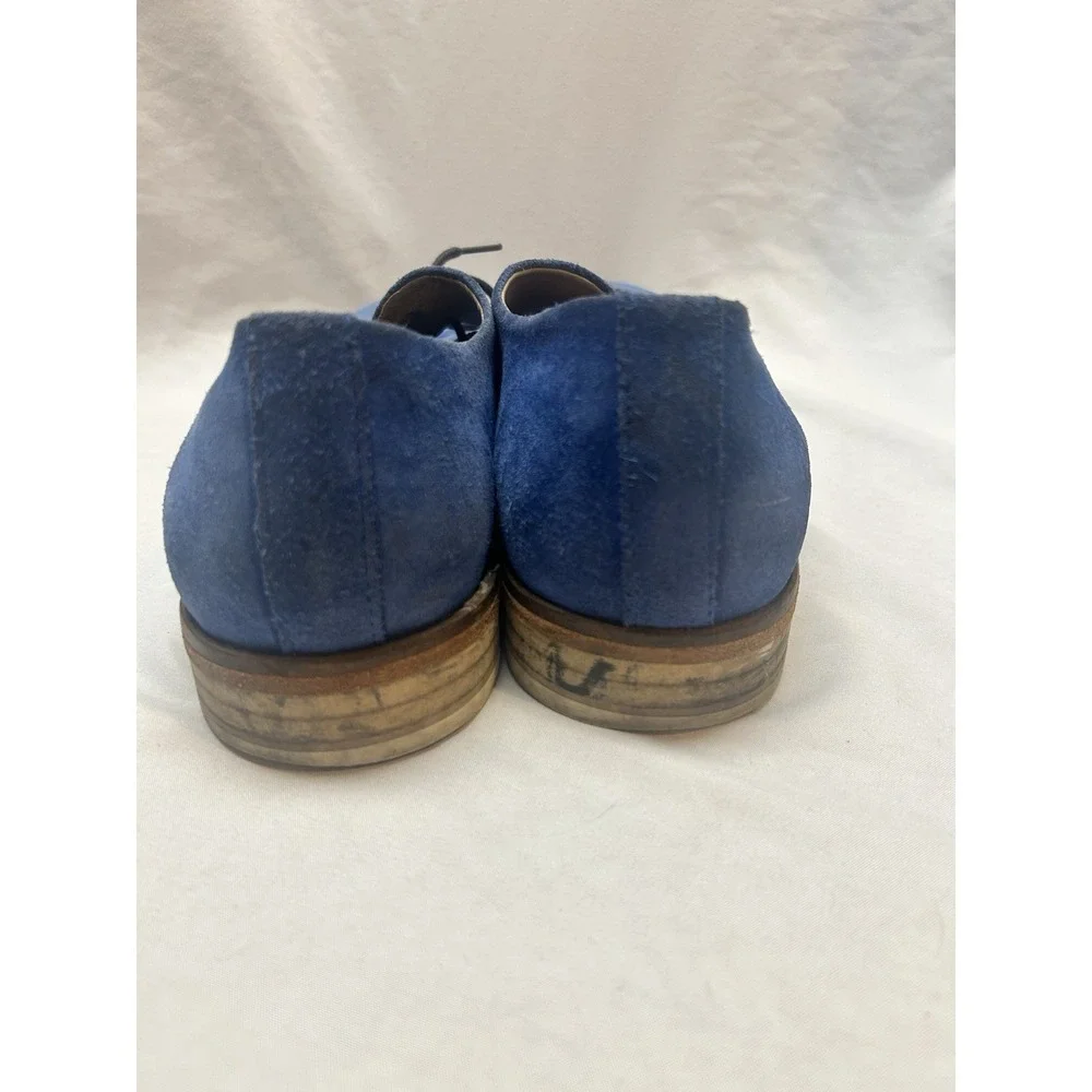 John Fluevog CBC Derby Men's Shoes Royal Blue Suede Size 12
